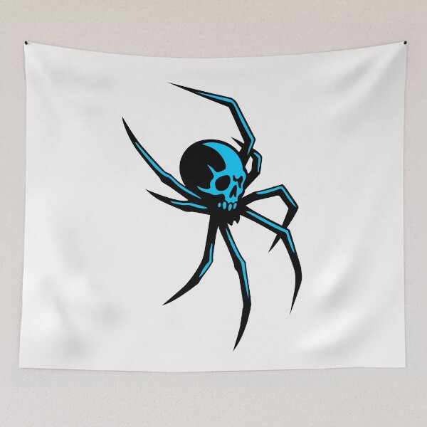 Item preview, Cybergoth spider with blue skull. Cybertribal designed and sold by Tribalgothss.