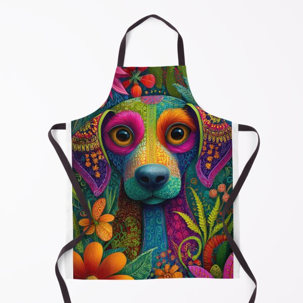 Item preview, Vibrant Abstract Dog Portrait Surrounded by Nature designed and sold by Artessie.