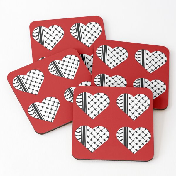 Item preview, Palestine Keffiyeh Hearts designed and sold by Qalam&Pixel.