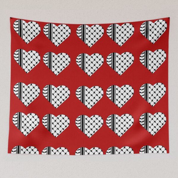 Item preview, Palestine Keffiyeh Hearts designed and sold by Qalam&Pixel.