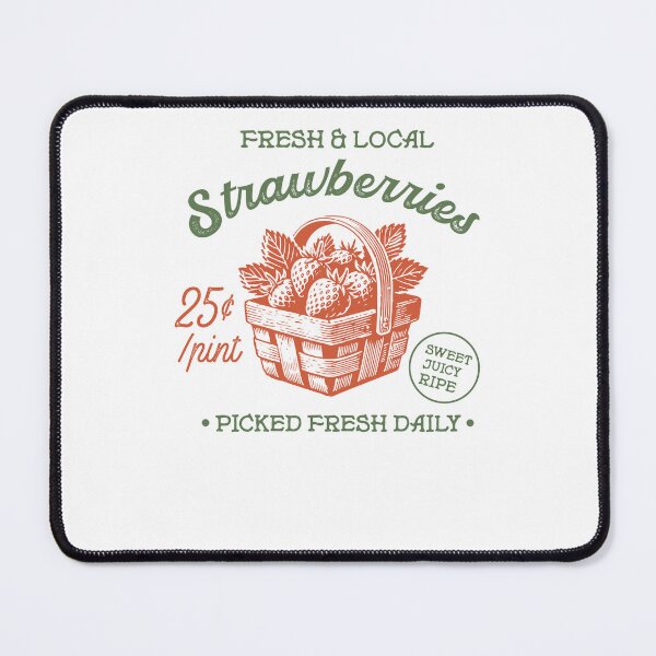 Item preview, Fresh Local Strawberries Vintage Fruit Basket designed and sold by krystalRomanart.