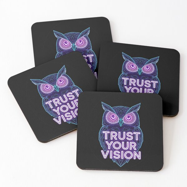 Item preview, Trust Your Vision Neon Owl Motivational Graphic designed and sold by PixelQ.