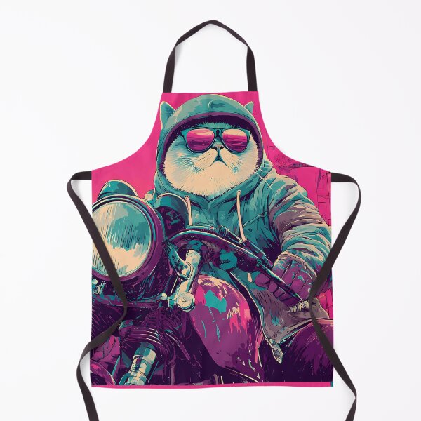 Item preview, Pink Quirky Cat Adventures Two Wheels Humor Style designed and sold by ART ATTACK ZONE.