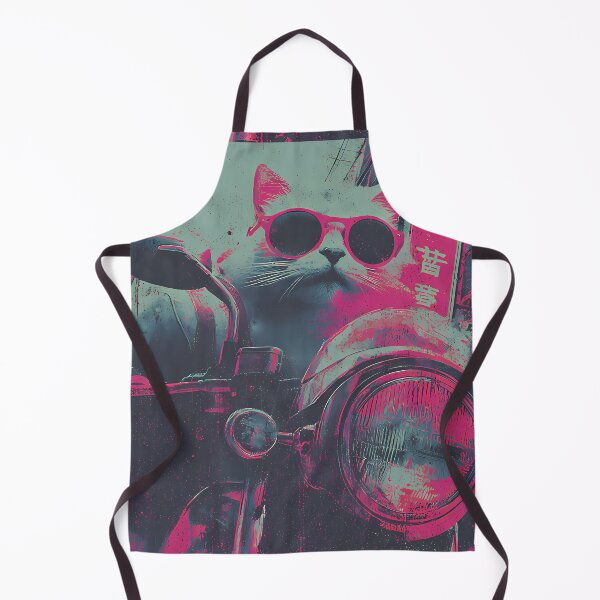 Item preview, Retro Quirky Cat Adventures Two Wheels Humor Style designed and sold by ART ATTACK ZONE.