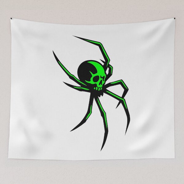 Item preview, Cybergoth spider with a green skull. Cybertribal designed and sold by Tribalgothss.