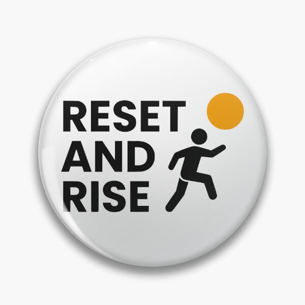 Item preview, Reset and Rise Minimalist Runner Sunrise Typography designed and sold by FunFitLife Studio.
