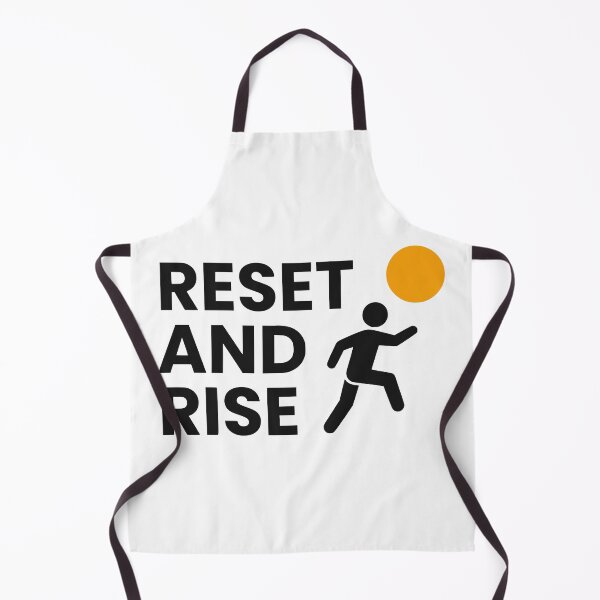 Item preview, Reset and Rise Minimalist Runner Sunrise Typography designed and sold by FunFitLife Studio.