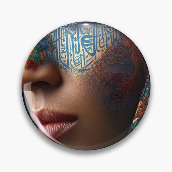 Item preview, Elegant Female Portrait with Artistic Facial Design designed and sold by Artessie.