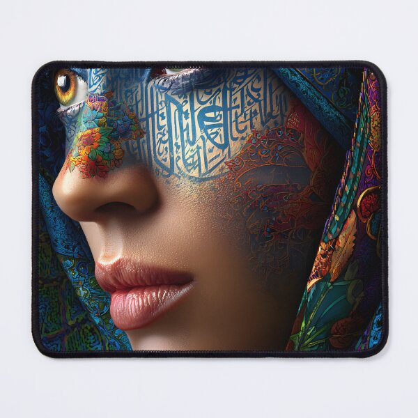 Item preview, Elegant Female Portrait with Artistic Facial Design designed and sold by Artessie.