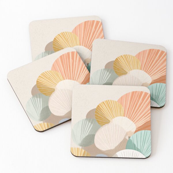 Item preview, COLOURED SEASHELLS – Modern Home Art Print designed and sold by MarkedArtPrints.