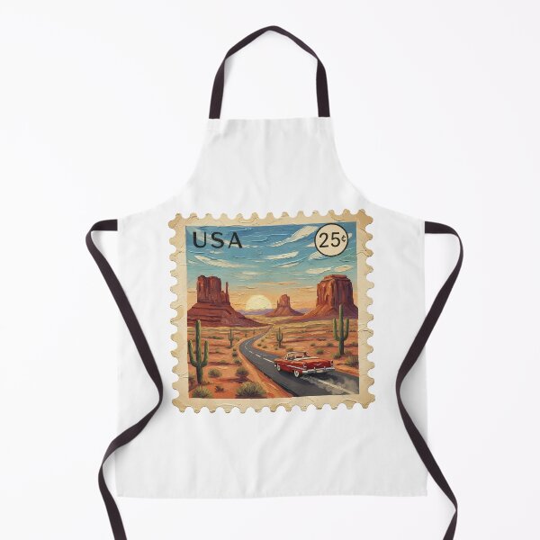 Item preview, Route 66 Arizona Postage Stamp Colorful Palette Knife Art designed and sold by GymTanLaundry.