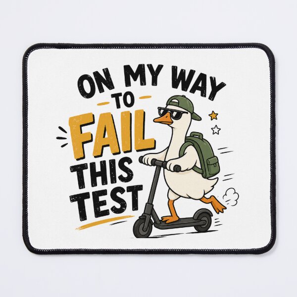 Item preview, On My Way To Fail This Test Funny School Goose Meme designed and sold by Designs That Speak ✨.