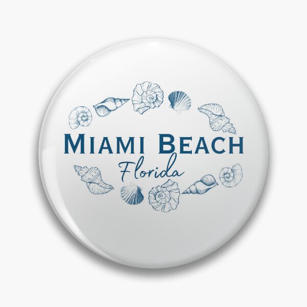 Item preview, Miami Beach Florida Seashell Circle Shirt | Coastal Beach Souvenir Tee | Ocean-Inspired Florida Apparel designed and sold by DonnaRaine.