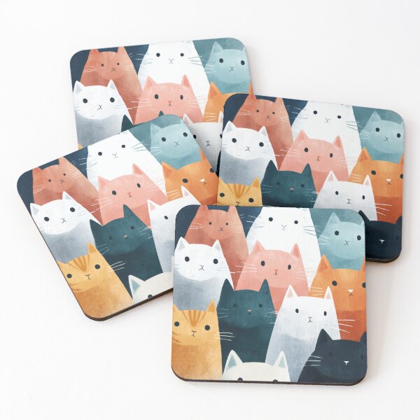 Item preview, CATS STARING ART – Modern Home Art Print designed and sold by MarkedArtPrints.