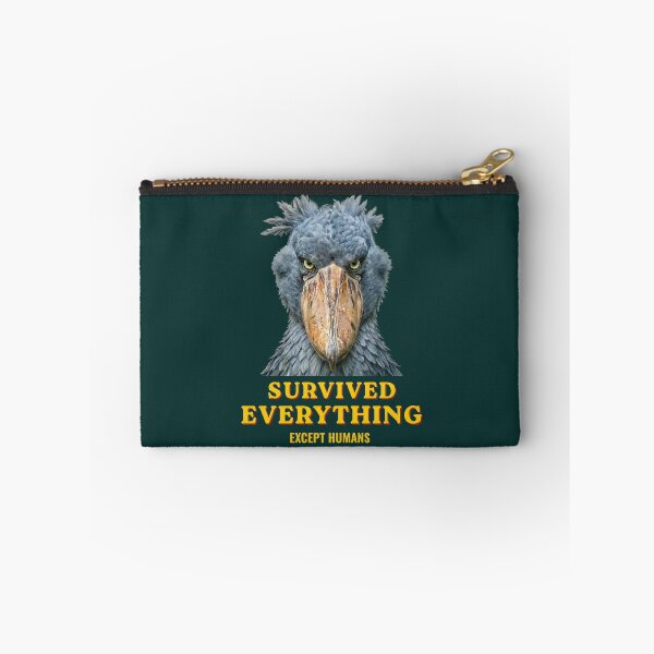 Item preview, Shoebill Stork Conservation Art  Survived Everything Except Humans | Endangered Species Awareness Design designed and sold by Pawethic Prints Studio.