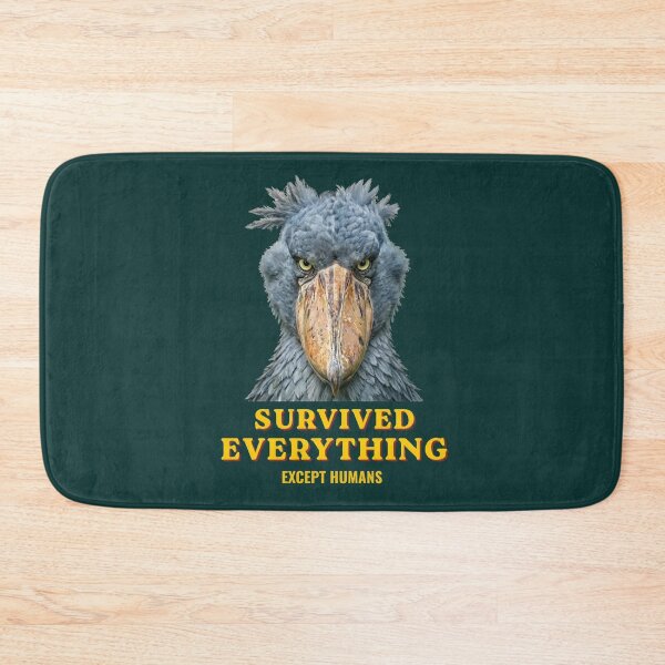 Item preview, Shoebill Stork Conservation Art  Survived Everything Except Humans | Endangered Species Awareness Design designed and sold by Pawethic Prints Studio.