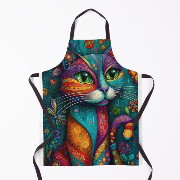 Item preview, Vibrant Abstract Cat with Colorful Patterns Art designed and sold by Artessie.