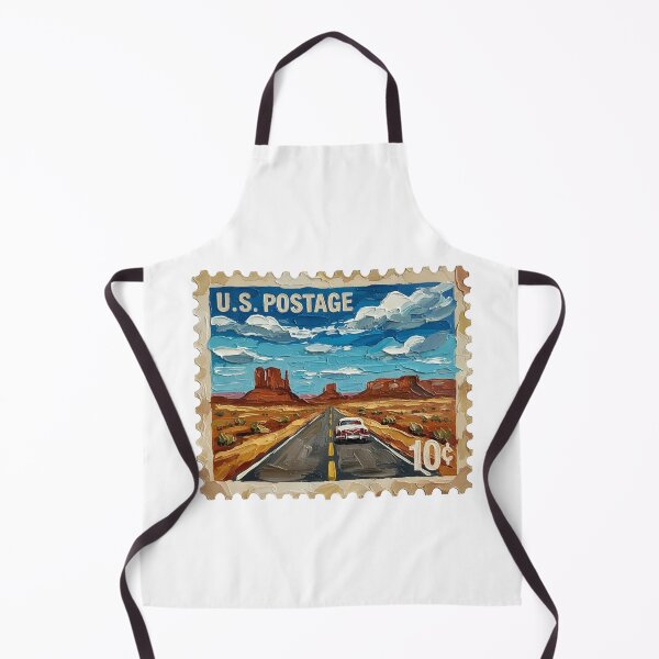 Item preview, Route 66 Arizona Postage Stamp Colorful Palette Knife Art designed and sold by GymTanLaundry.