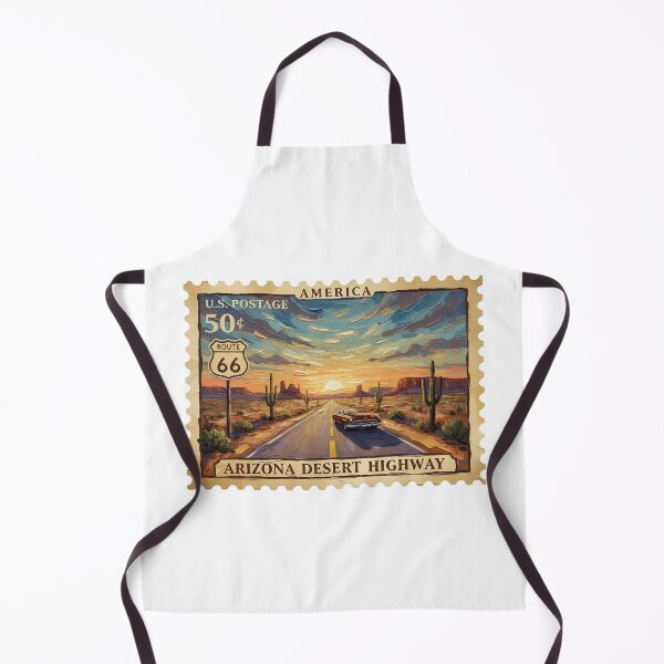 Item preview, Route 66 Arizona Postage Stamp Colorful Palette Knife Art designed and sold by GymTanLaundry.
