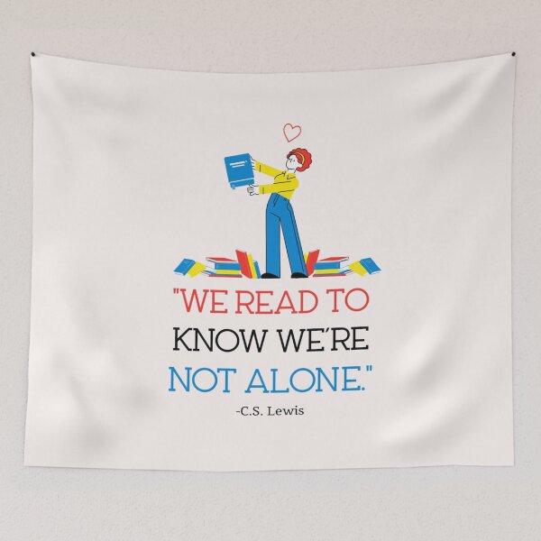 Item preview, C.S. Lewis Quote: We Read to Know We're Not Alone Design designed and sold by TZAR WORKS.