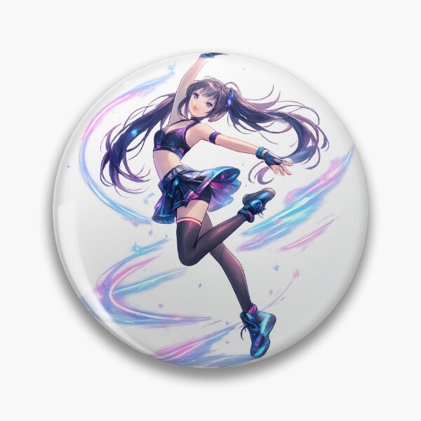 Item preview, Neon Anime Dancer – Futuristic Motion Art designed and sold by darkan1.