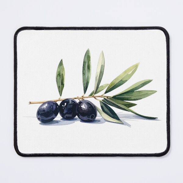 Item preview, Watercolor Black Olives Botanical Illustration designed and sold by Rutvain.