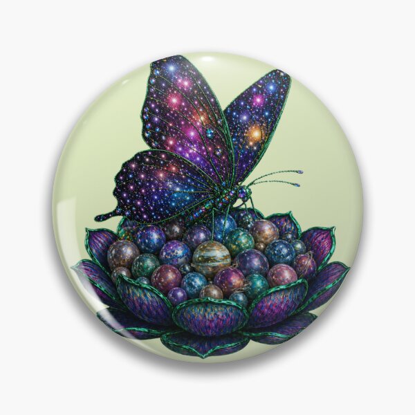 Item preview, Cosmic Butterfly Lotus Planet Pearls Fantasy Art designed and sold by ALWAHO.
