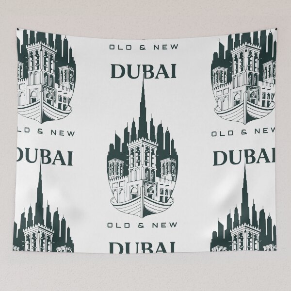 Item preview, DUBAI: HERITAGE TO SKYLINE | OLD & NEW CITY VECTOR ART designed and sold by Hamza Mrizak.
