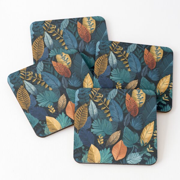 Item preview, Lush Tropical Leaves Botanical Pattern Design designed and sold by NicolasGlowArt.