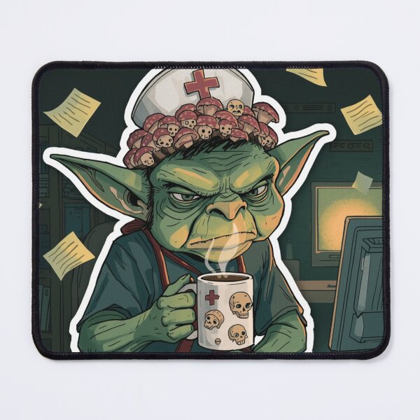 Item preview, Goblincore Nurse Illustration | Dark Clinic Humor designed and sold by CosyCush.