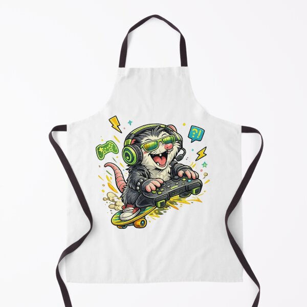 Item preview, Funny Opossum Gamer Shirt – Crazy Gaming Animal Design for Gamers designed and sold by Clothes With Smiling Animals Walt Gral.