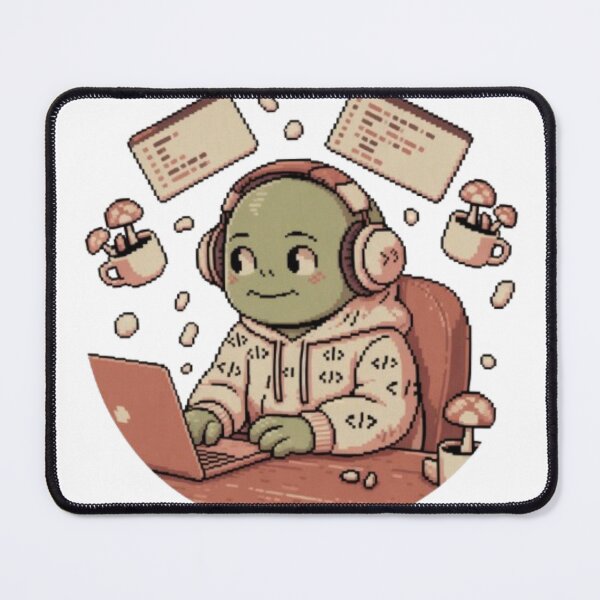 Item preview, Goblincore Coder Illustration | Cozy Coding Art designed and sold by CosyCush.