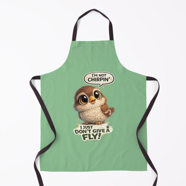 Item preview, Funny Big Eye Sparrow 3D Cute Kawaii Bird with Quote “I’m Not Chirpin’” designed and sold by Nusha Creations.