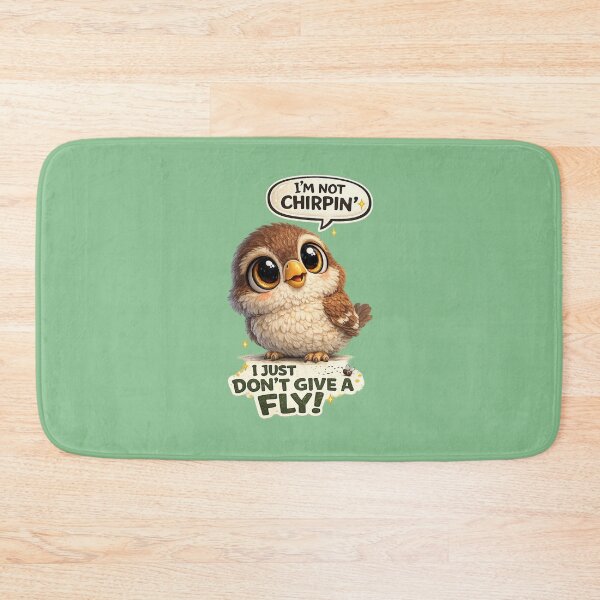 Item preview, Funny Big Eye Sparrow 3D Cute Kawaii Bird with Quote “I’m Not Chirpin’” designed and sold by Nusha Creations.