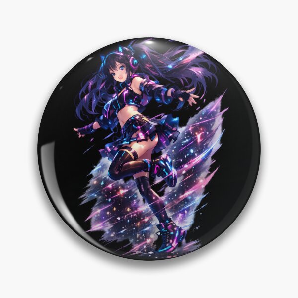 Item preview, Neon Cyber Anime Dancer – Futuristic Glow Art designed and sold by darkan1.