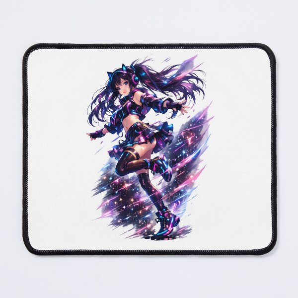 Item preview, Neon Cyber Anime Dancer – Futuristic Glow Art designed and sold by darkan1.
