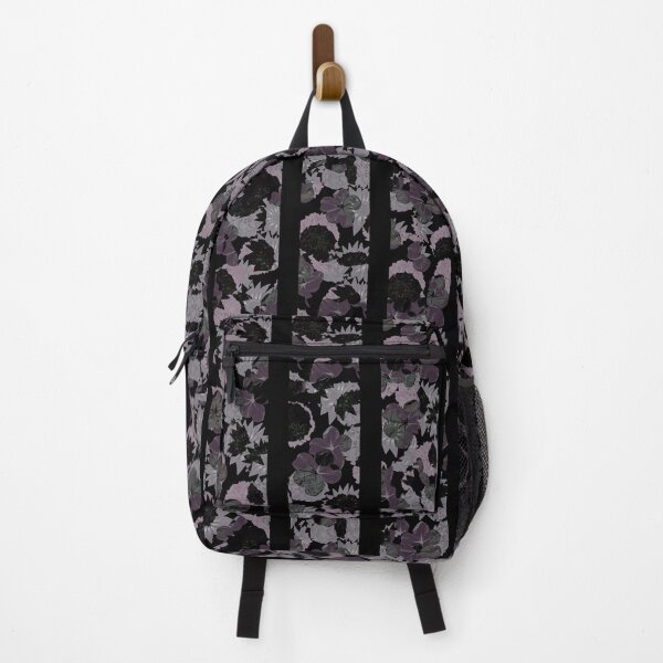 Item preview, Rustic floral collage striped pattern in mixed dark tones designed and sold by DFLC Prints.