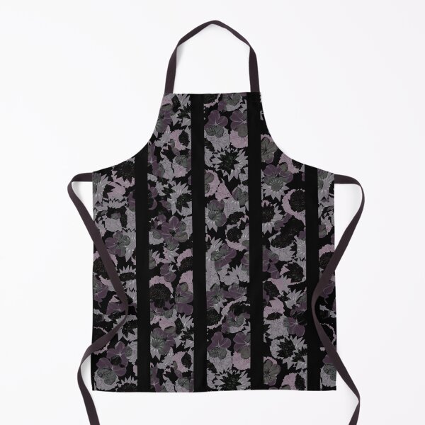 Item preview, Rustic floral collage striped pattern in mixed dark tones designed and sold by DFLC Prints.
