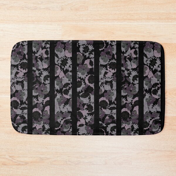 Item preview, Rustic floral collage striped pattern in mixed dark tones designed and sold by DFLC Prints.