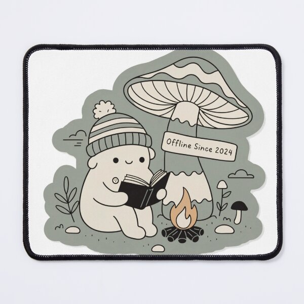 Item preview, Offline Mushroom Campfire | Cozy Fantasy Illustration designed and sold by CosyCush.