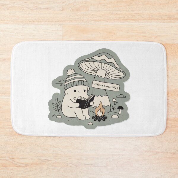 Item preview, Offline Mushroom Campfire | Cozy Fantasy Illustration designed and sold by CosyCush.