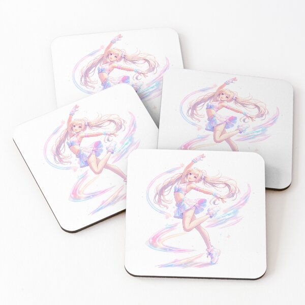 Item preview, Radiant Anime Dancer – Neon Pastel Glow Art designed and sold by darkan1.