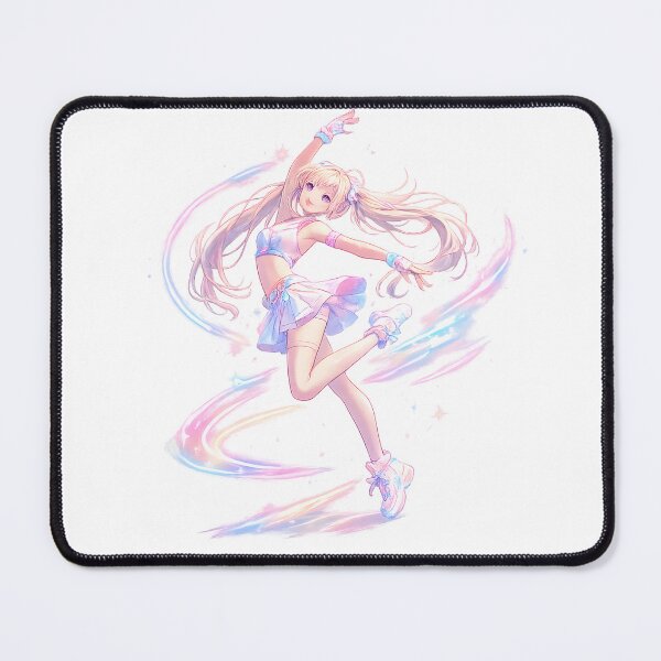 Item preview, Radiant Anime Dancer – Neon Pastel Glow Art designed and sold by darkan1.