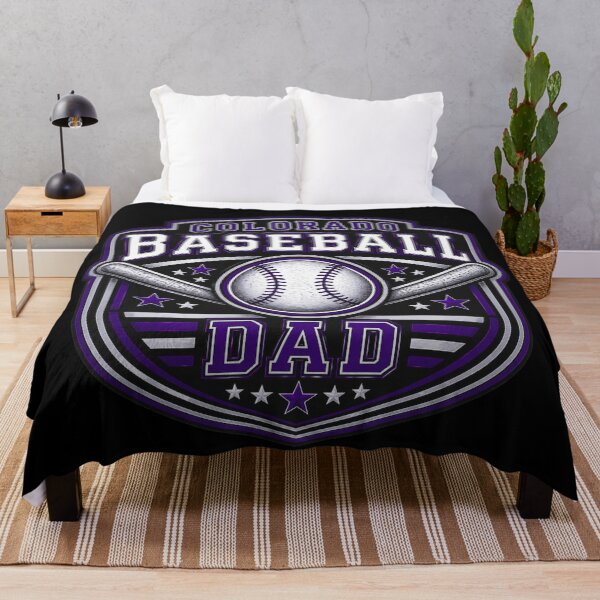Item preview, Colorado Baseball Dad Shirt | Purple Black Baseball Badge Tee | Vintage Game Day Dad Gift designed and sold by TKOprintdesigns.