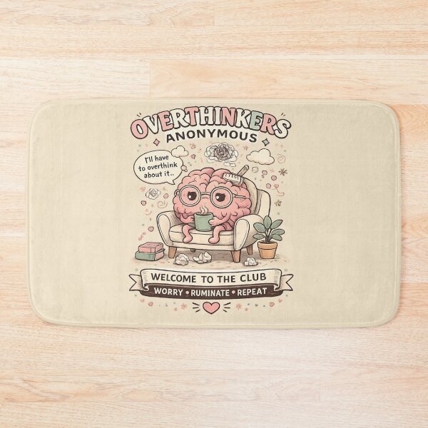Item preview, Overthinkers Anonymous Funny Introvert Anxiety Club Shirt designed and sold by dreameroriginal.