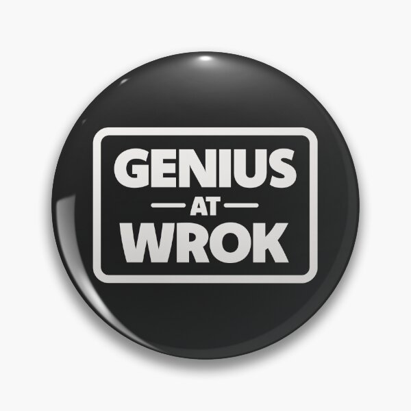 Item preview, Genius At Wrok | Funny Typo Design (Poster Version) designed and sold by Guided by Voices.