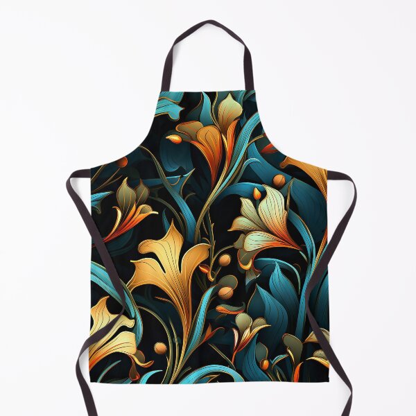 Item preview, Art Nouveau Elegant Golden And Blue Floral Designs designed and sold by DEC02.