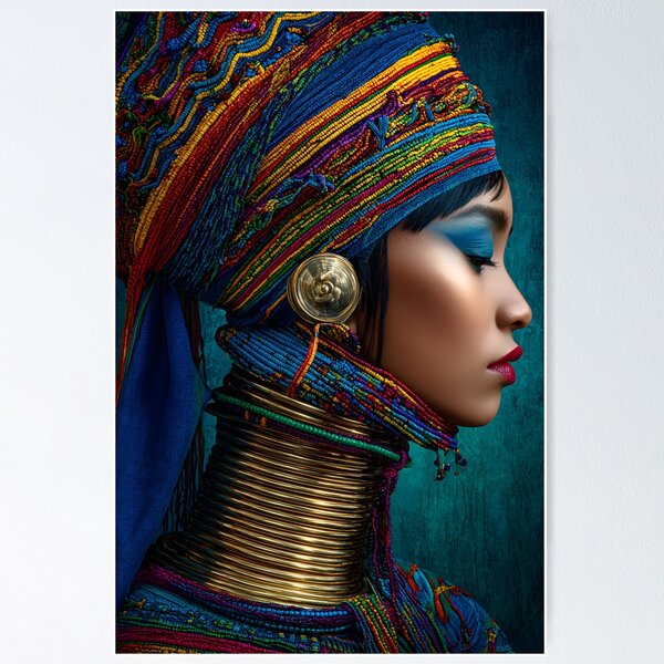 Item preview, Vibrant Cultural Elegance and Style Portrait designed and sold by Artessie.