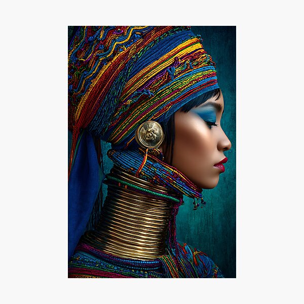 Item preview, Vibrant Cultural Elegance and Style Portrait designed and sold by Artessie.