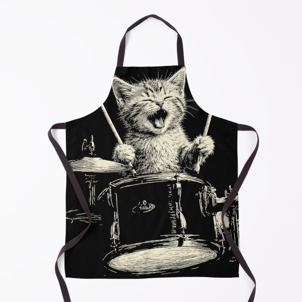 Item preview, Cute Cat Playing Drums Funny Music Cat Drummer Graphic designed and sold by will freed18.